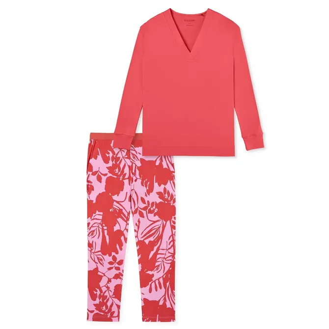 Schiesser Pyjama Long red 181246 40/L