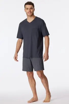 Schiesser Pyjama Court anthracite 181153 50/M