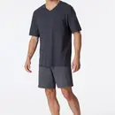 Schiesser Schiesser Pyjama Court anthracite 181153 56/XXL