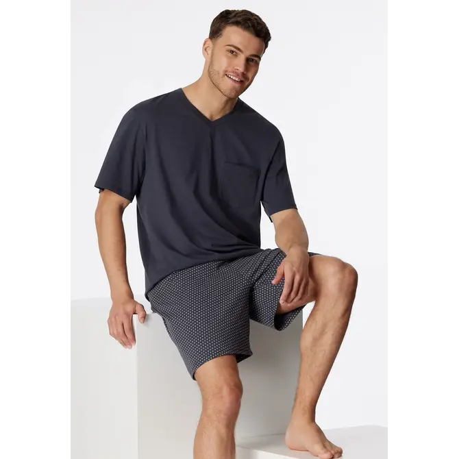 Schiesser Pyjama Short charcoal 181153 58/3XL