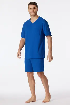 Schiesser Pyjama Short indigo blue 181153 48/S