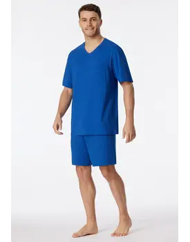 Schiesser Pyjama Short indigo blue 181153 48/S