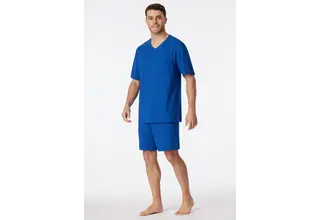 Schiesser Pyjama court bleu indigo 181153 48/S