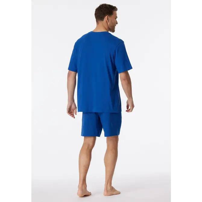 Schiesser Pyjama Short indigo blue 181153 48/S