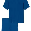 Schiesser Schiesser Pyjama court bleu indigo 181153 48/S