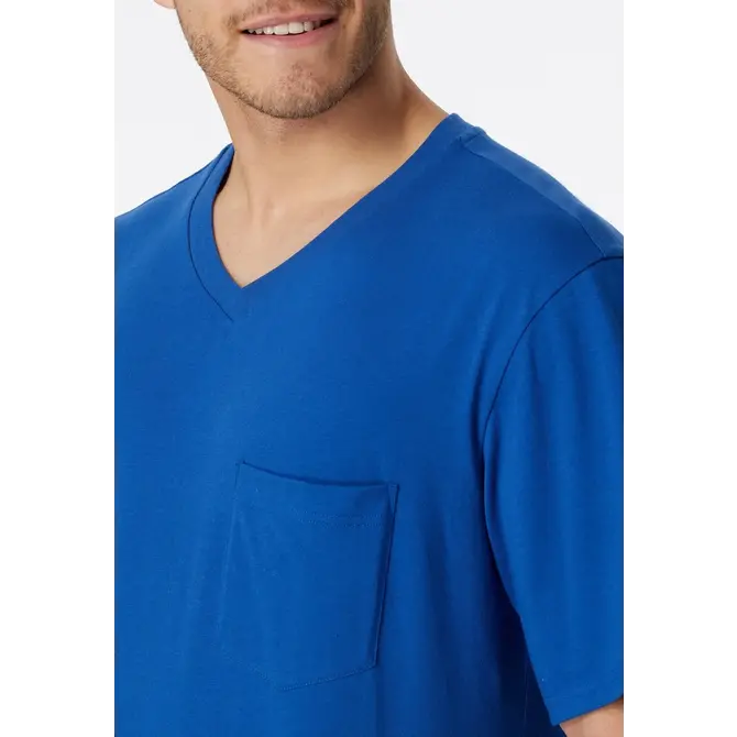 Schiesser Pyjama Short bleu indigo 181153 52/L