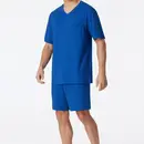 Schiesser Schiesser Pyjama Short bleu indigo 181153 56/XXL