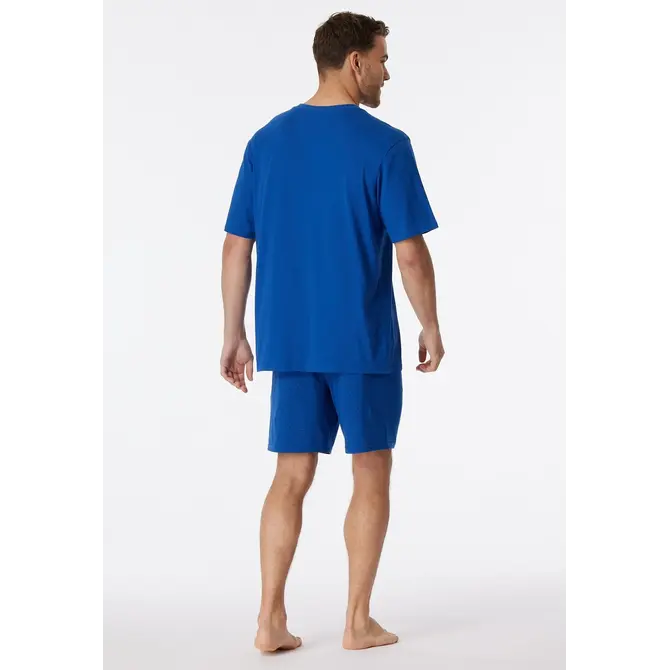 Schiesser Pyjama Short indigo blue 181153 56/XXL