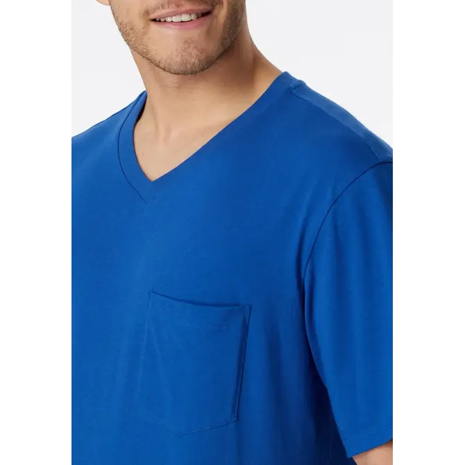 Schiesser Pyjama Short indigo blue 181153 56/XXL