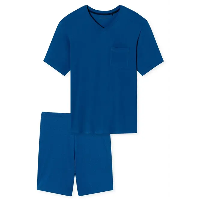 Schiesser Pyjama Short indigo blue 181153 56/XXL