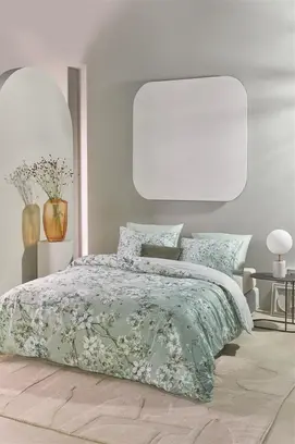 Kardol Fleurelle Housse de couette - Grey Green 240x200/220 cm