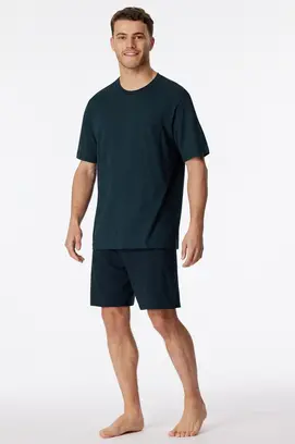 Schiesser Pyjama Short nightblue 181155 48/S