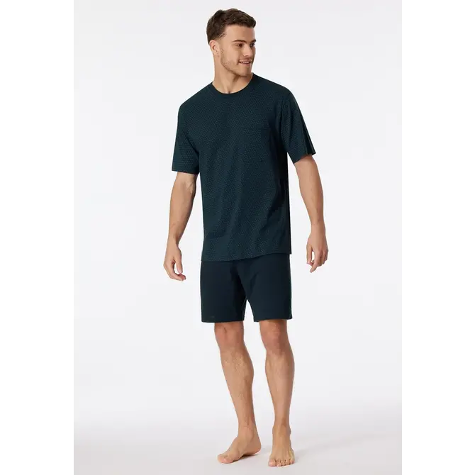 Schiesser Pyjama Short nightblue 181155 48/S