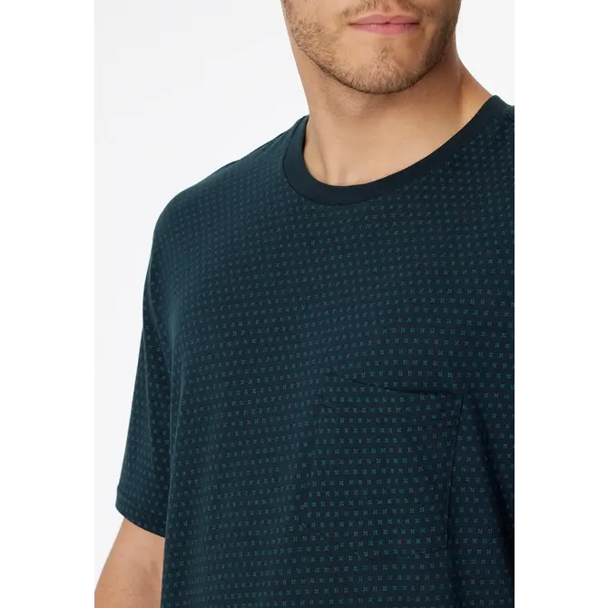 Schiesser Pyjama court bleu nuit 181155 48/S