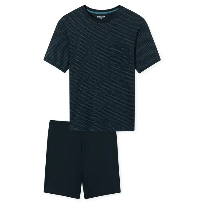 Schiesser Pyjama Short nightblue 181155 48/S