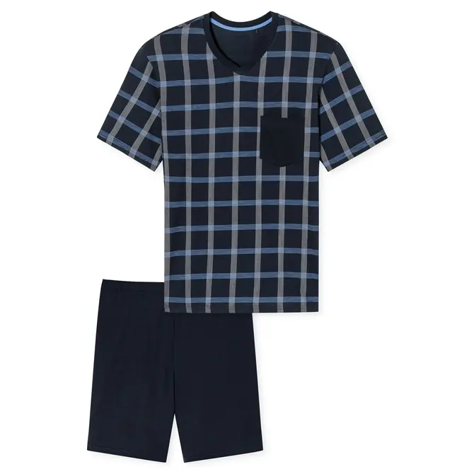 Schiesser Pyjama Short bleu nuit 181161 50/M