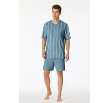 Schiesser Pyjama Short bluegrey 181161 48/S