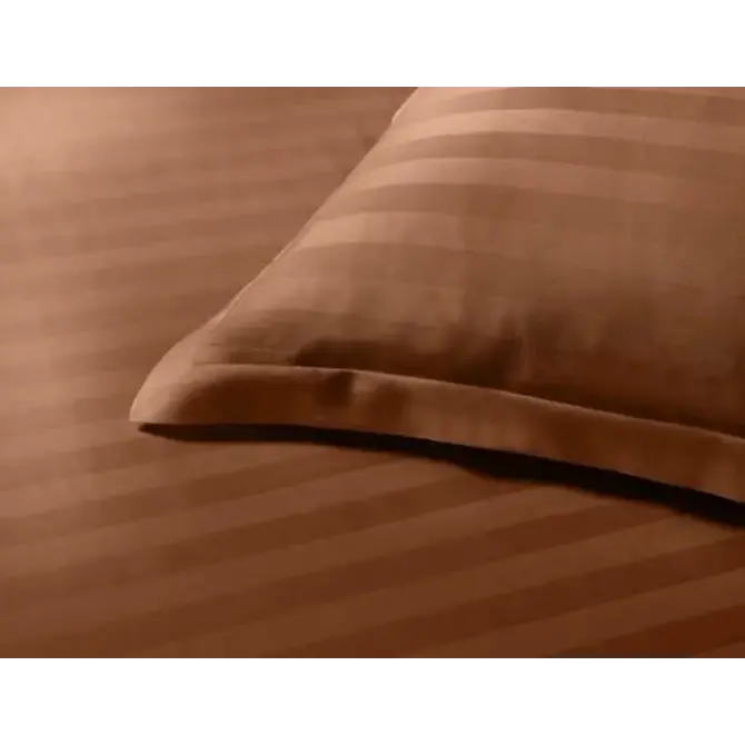 Housse de couette Papillon Rayures satinées Rouille