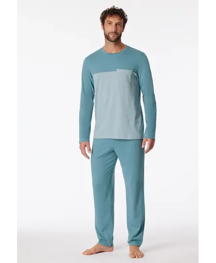 Schiesser Pyjama Long bluegrey 181170 50/M