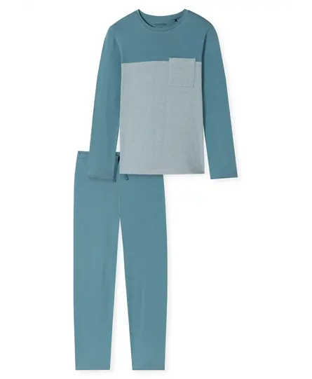 Schiesser Pyjama Long bluegrey 181170 50/M