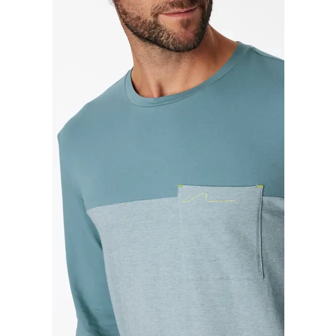 Schiesser Pyjama Long bluegrey 181170 56/XXL