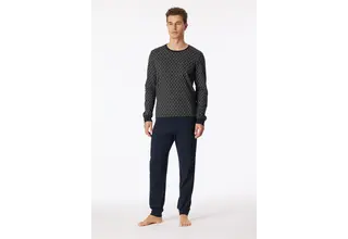 Schiesser Pyjama Long nightblue 181172 56/XXL