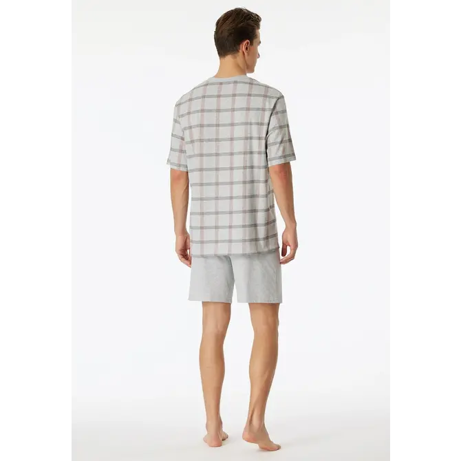 Pyjama Schiesser Short gris mélangé 181161 50/M