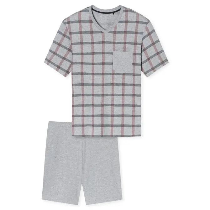 Pyjama Schiesser Short gris mélangé 181161 50/M