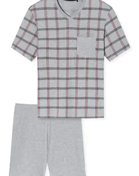 Schiesser Pyjama Short grey melange 181161 52/L