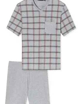 Schiesser Pyjama Short grey melange 181161 56/XXL