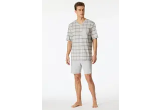 Schiesser Pyjama Short grey melange 181161 58/3XL