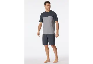 Schiesser Pyjama Short charcoal 181167 48/S