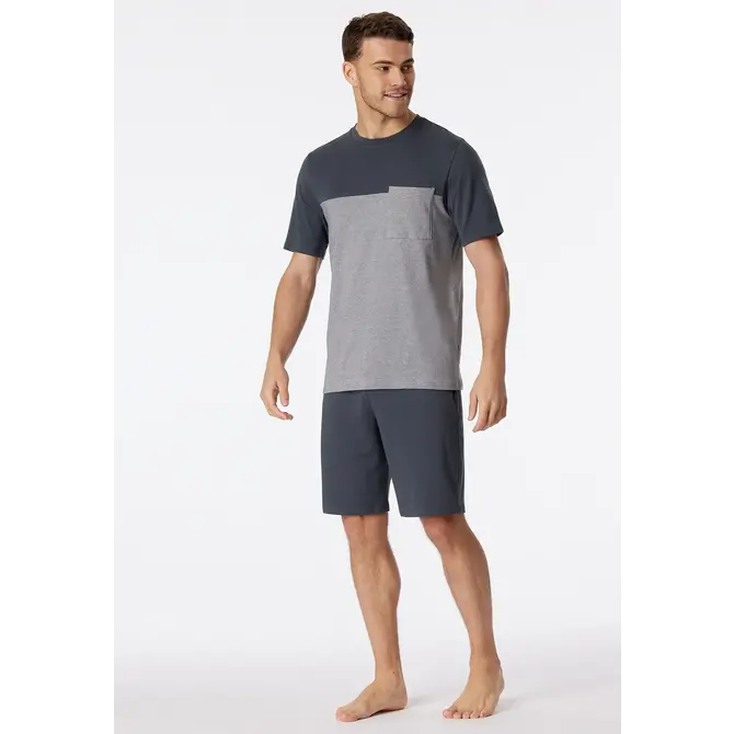 Schiesser Pyjama Short charcoal 181167 48/S
