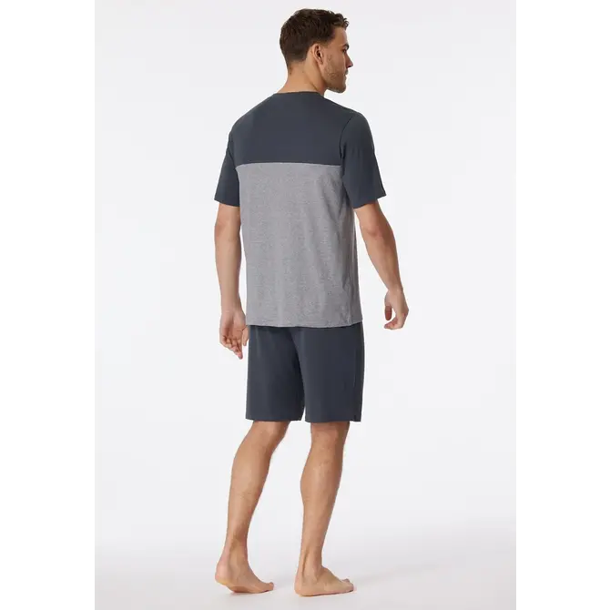 Schiesser Pyjama Court anthracite 181167 56/XXL