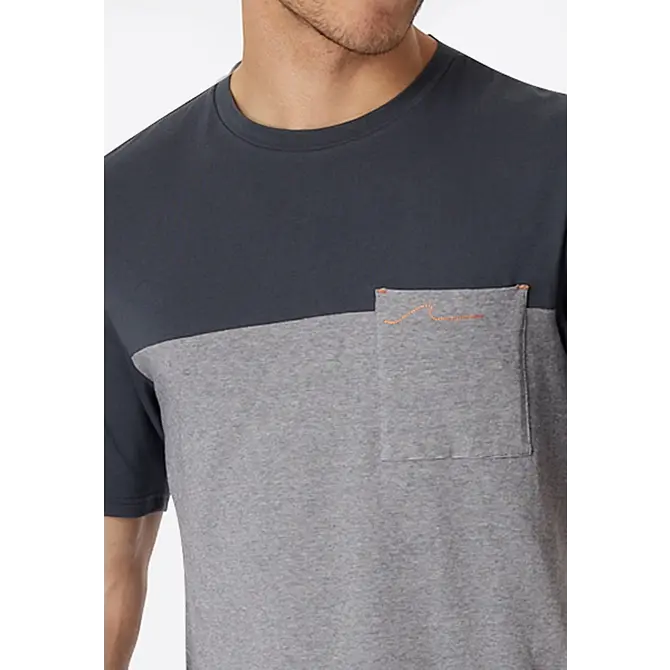 Schiesser Pyjama Court anthracite 181167 56/XXL