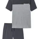 Schiesser Schiesser Pyjama Court anthracite 181167 56/XXL