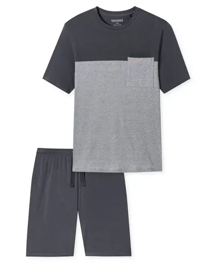 Schiesser Pyjama Short charcoal 181167 56/XXL