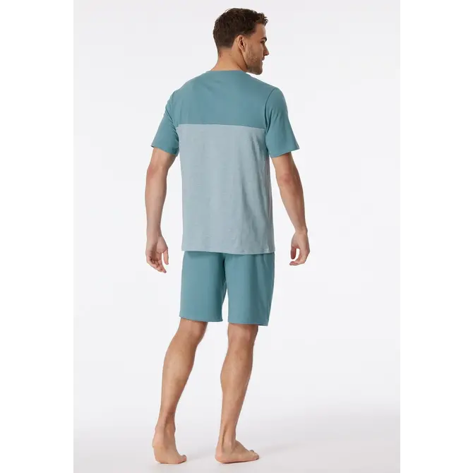 Schiesser Pyjama Short bluegrey 181167 48/S