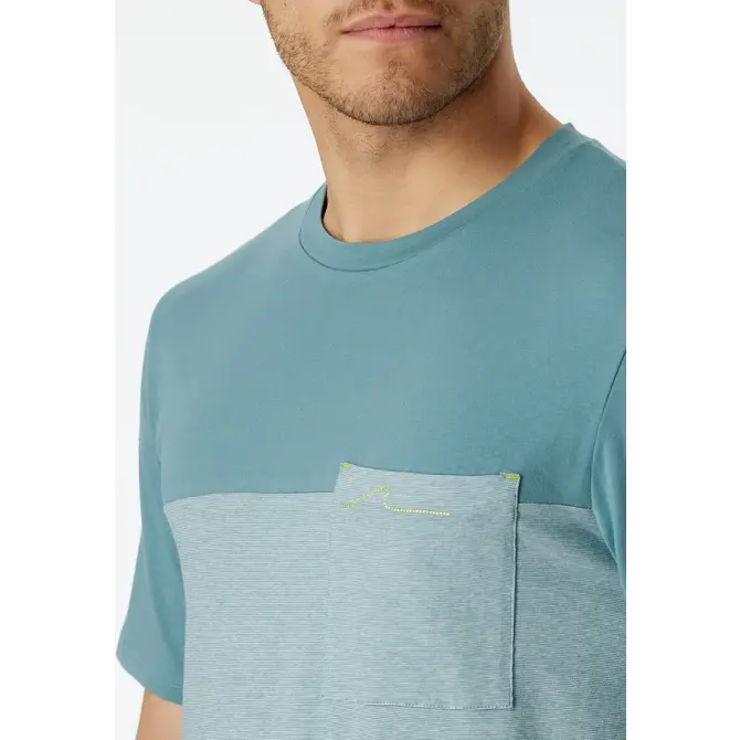 Schiesser Pyjama Short bluegrey 181167 48/S