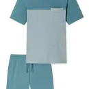 Schiesser Schiesser Pyjama Short bluegrey 181167 48/S