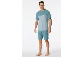 Schiesser Pyjama Short bluegrey 181167 52/L