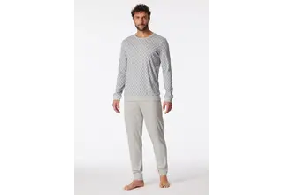 Schiesser Pyjama Long grey melange 181172 48/S