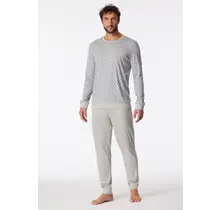 Schiesser Pyjama Long grey melange 181172 50/M