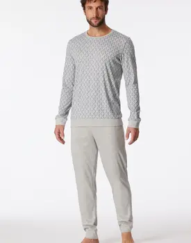 Schiesser Pyjama Long grey melange 181172 50/M