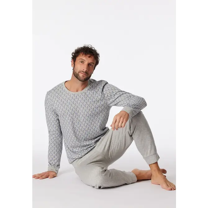 Schiesser Pyjama Long grey melange 181172 50/M