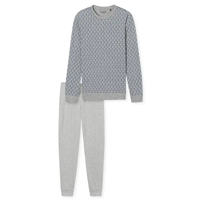 Schiesser Pyjama Long grey melange 181172 50/M