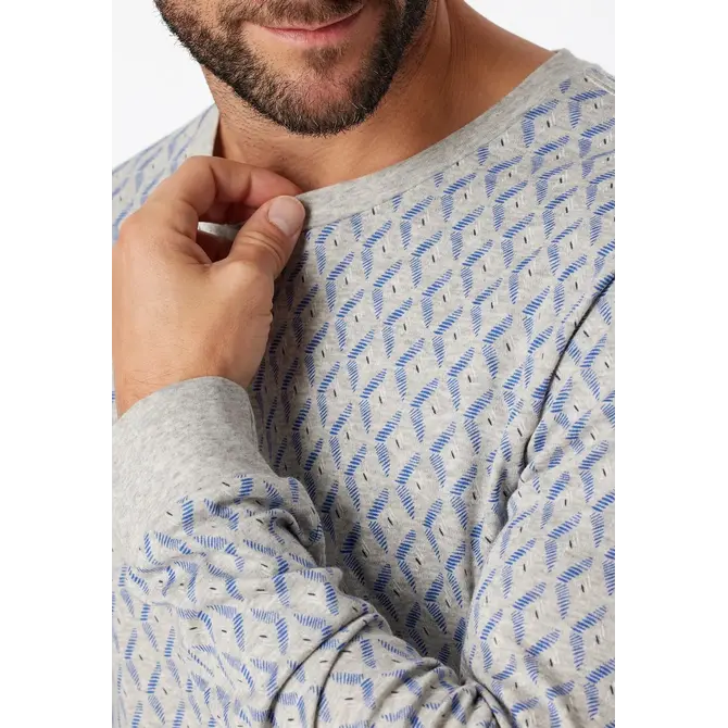 Schiesser Pyjama Long gris mélangé 181172 52/L