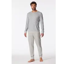 Schiesser Pyjama Long gris mélangé 181172 56/XXL