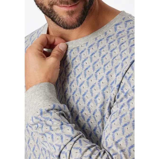 Schiesser Pyjama Long gris mélangé 181172 56/XXL