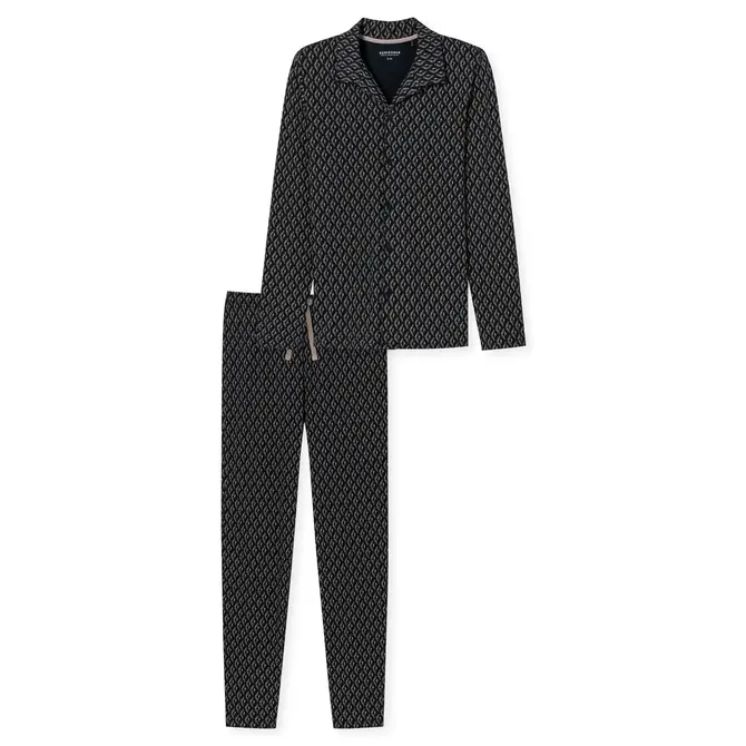 Schiesser Pyjama long bleu nuit 181176 48/S